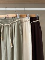 Braided belt linen joggers - Image 2