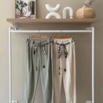 High waisted pleated linen trousers with scarf belt