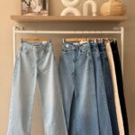High waist wide leg jeans