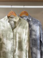 Tie dye button down satin shirt - Image 2