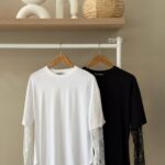 Lace sleeve layered t-shirt