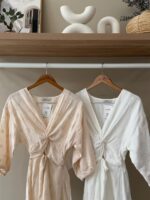 Twist front tiered linen maxi dress - Image 3