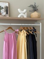 Shoulder tie halter maxi dress - Image 2