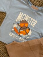Blue Monster Surf T-Shirt and Shorts Set - Image 2
