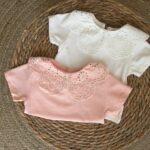 Embroidered Lace Collar T-Shirts