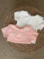 Embroidered Lace Collar T-Shirts