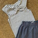 Striped Bow Top