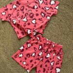 Leopard Print Kids Short Set