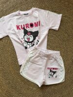 Kuromi Pink T-Shirt and Shorts Set