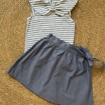 Linen blue skort