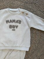 Mama's Boy Beige Baby Outfit Set - Image 2