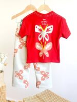 Butterfly Print T-Shirt and Pants Set