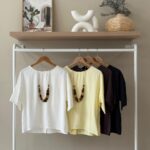 Short sleeve top with necklace