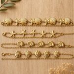 Gold seashell charm belt