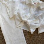 White Embroidered Shirt and Pants Set