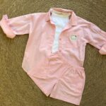 linen pink set