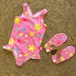 star print one-piece swimsuit