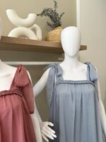Tie strap braided neckline chiffon maxi dress - Image 2