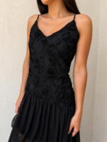 Rosette sheer maxi dress - Image 2