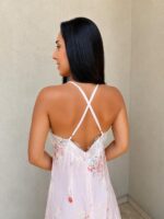 Lace trim floral maxi dress - Image 2