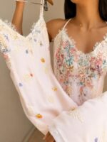 Lace trim floral maxi dress - Image 3