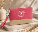 Mystic eye canvas wristlet