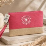 Mystic eye canvas wristlet