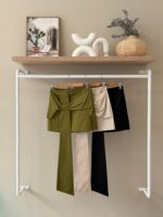 Oversized bow detail mini skirt