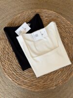 Classic square neck cotton tank top - Image 2