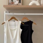 Classic square neck cotton tank top