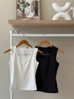 Classic round neck cotton tank top