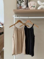 Gathered halter neck top