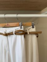 High waist linen belted trousers - Image 3