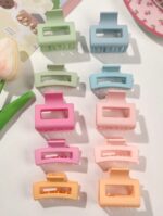 Matte pastel square claw clips - Image 2