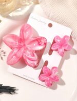 Tropical floral mini & large claw clips - Image 2