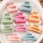 Matte pastel square claw clips