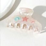Pearlescent starfish hair clamp