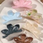 Marble acetate butterfly claw clips