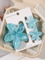 Tropical floral mini & large claw clips