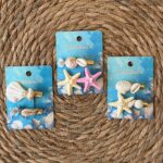 Seal life shell hair clips