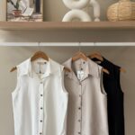 Sleeveless button down shirt