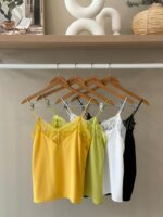 V-neck lace cami top