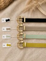 Real suede belt