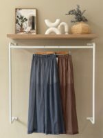 Vertical striped wide leg pants