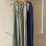 Halter tie front maxi linen dress