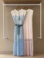 Lace overlay maxi dress