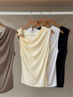 Ring detail cowl neck top - Image 2
