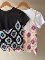 2 piece crochet cami and t-shirt - Image 2