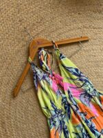 Tropical halter flare mini dress - Image 2