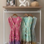 Metallic foil ombre dress